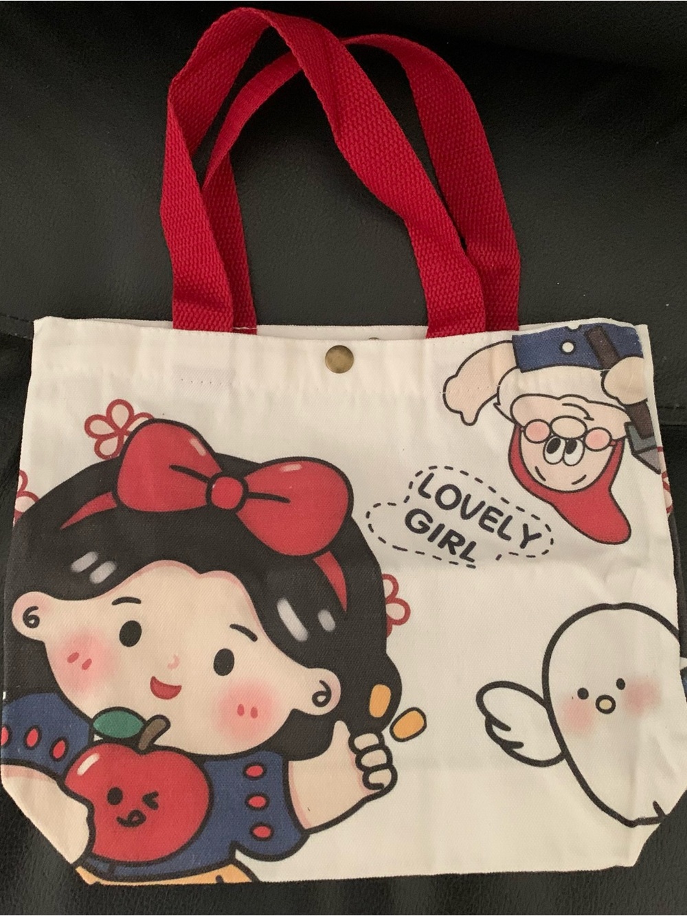 Snow White Canvas Tote Bag - Picture 3 of 4